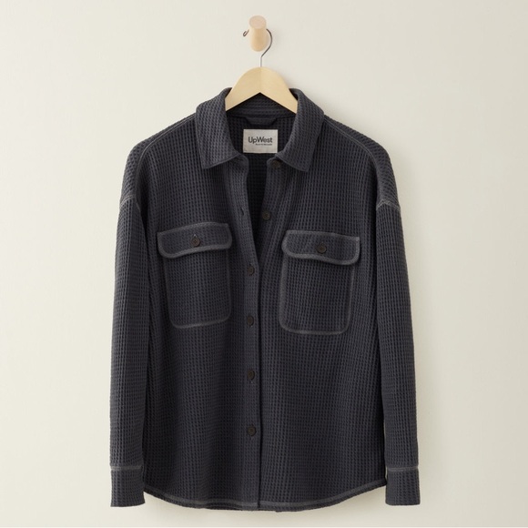 UpWest Cozy Up Waffle Button-Down Shirt R180 - Picture 4 of 8